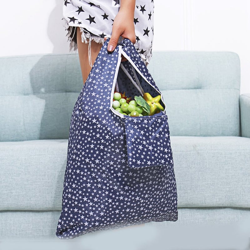 Kaxich Reusable Grocery Shopping Bags - Foldable Eco-friendly Shopper Tote Bags (4 Pack) Waterproof & Machine Washable - Image 4